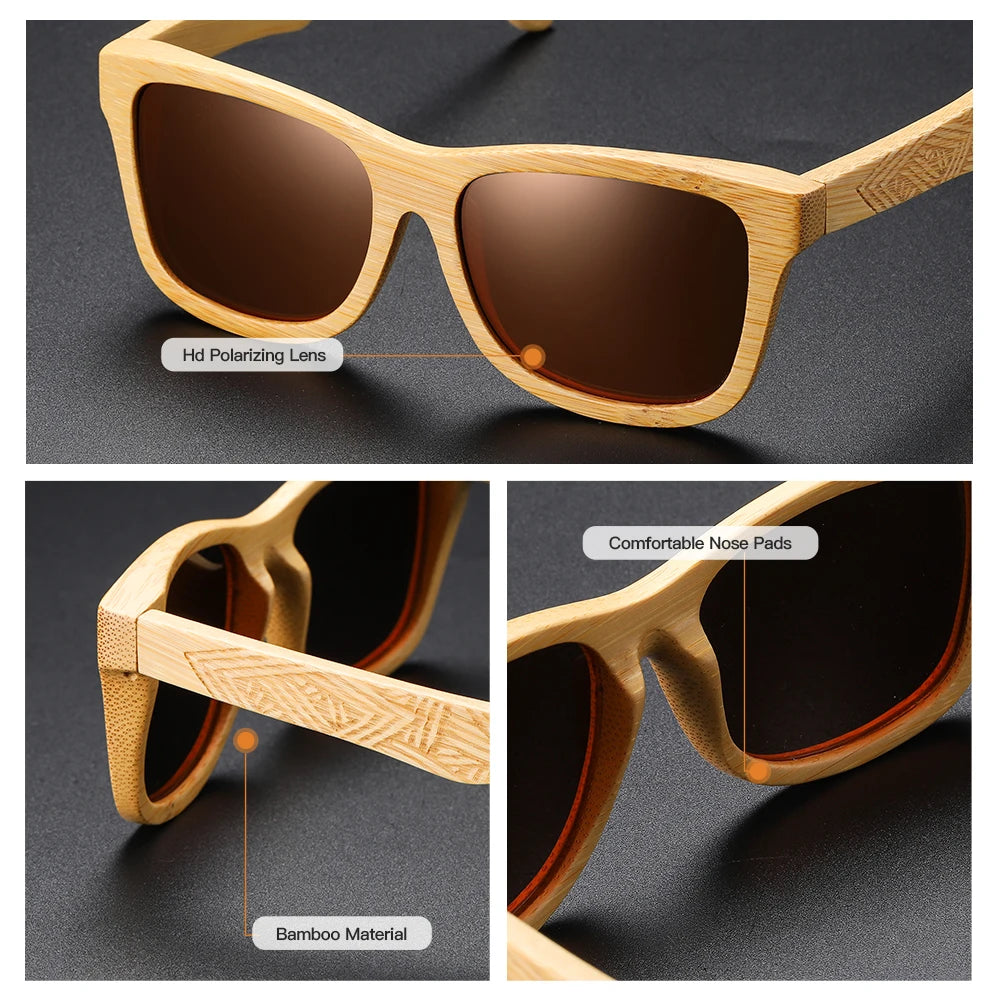 Handmade Bamboo Polarized Sunglasses by Snagg It Sunglasses