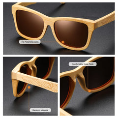 Handmade Bamboo Polarized Sunglasses by Snagg It Sunglasses