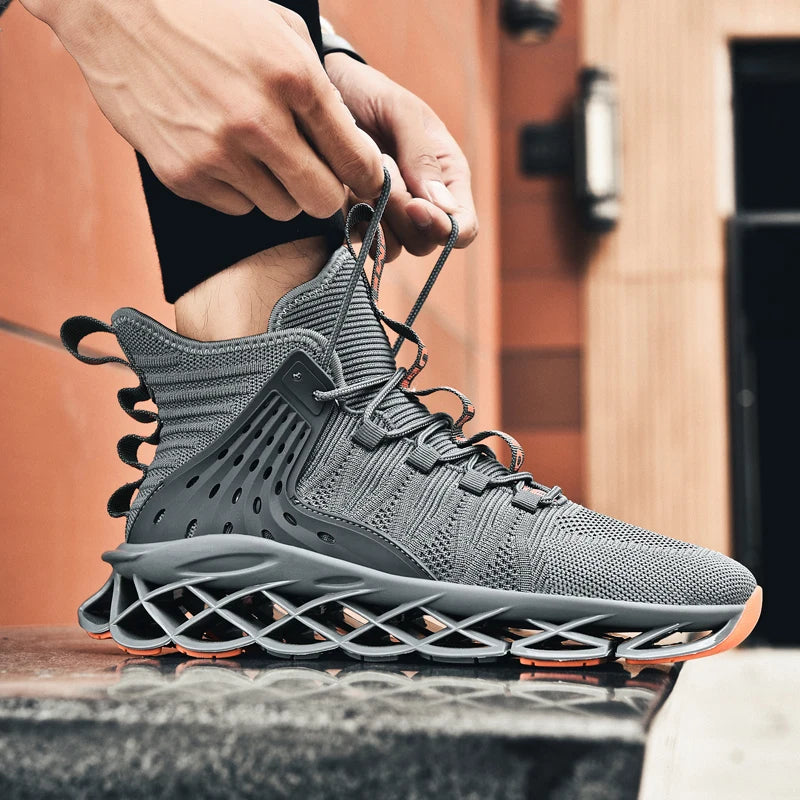 Grey Sneakers – Lightweight Trainers with Height Boost by Snagg A Shoes
