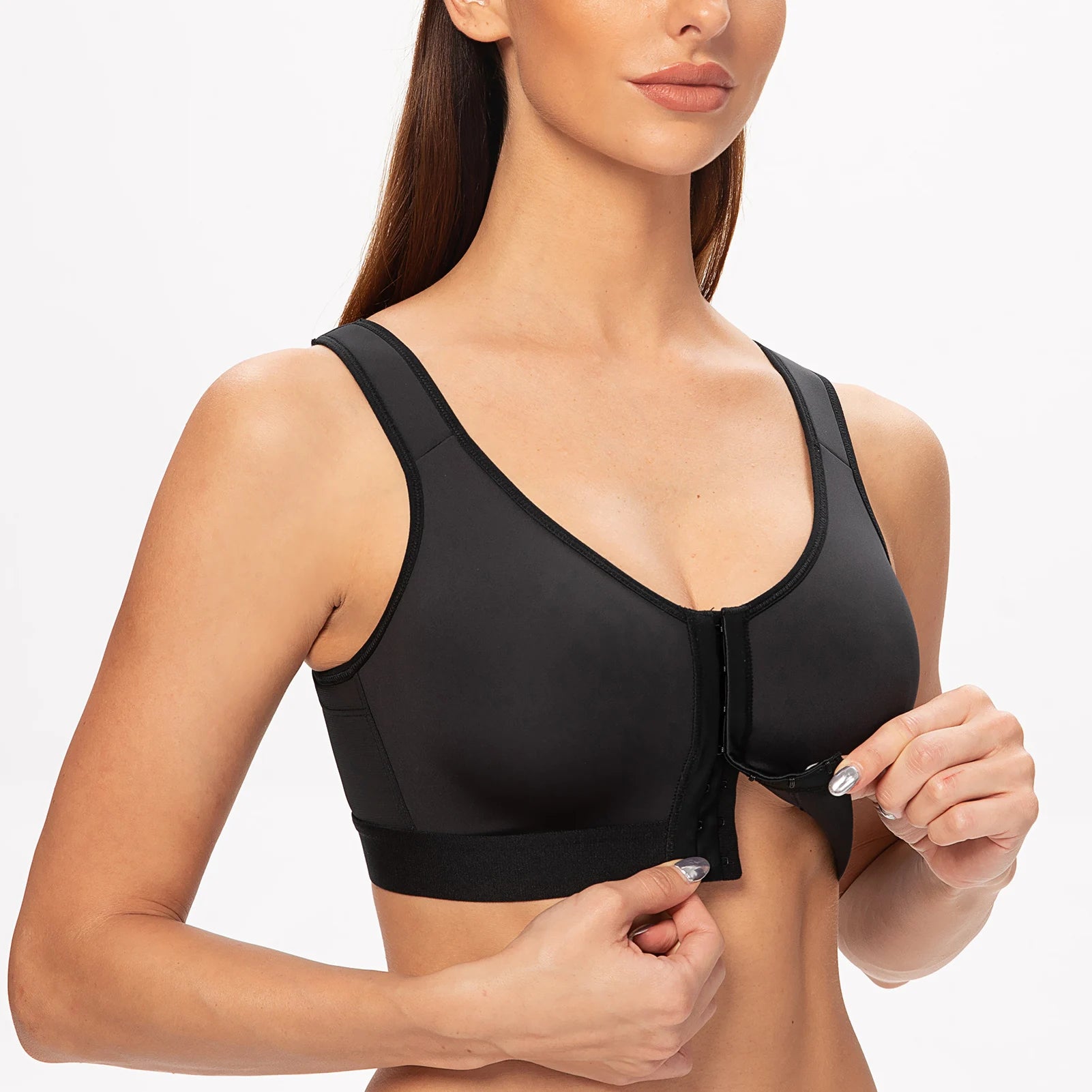 Plus Size Front Closure Posture Bra | Wire-Free Post Surgery Back Support