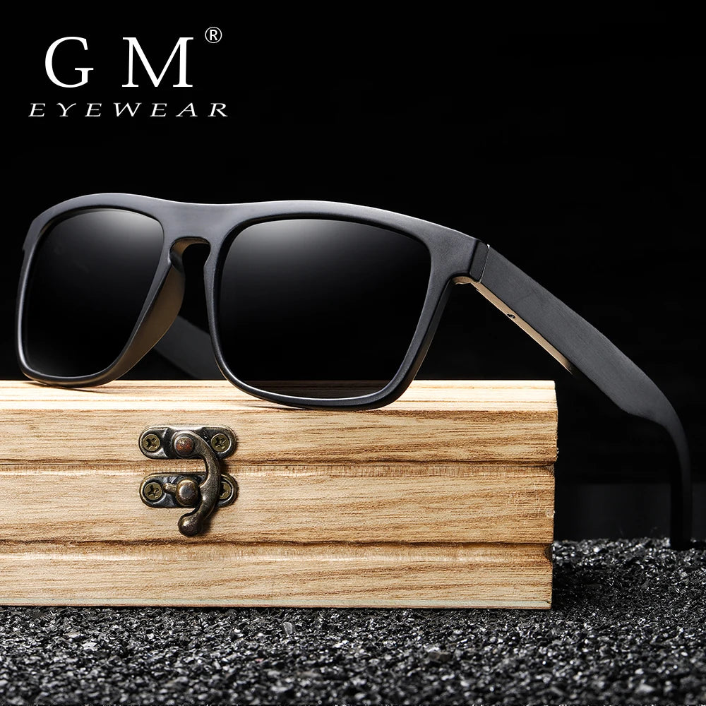 Black Wooden Polarized Sunglasses