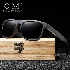 Black Wooden Polarized Sunglasses