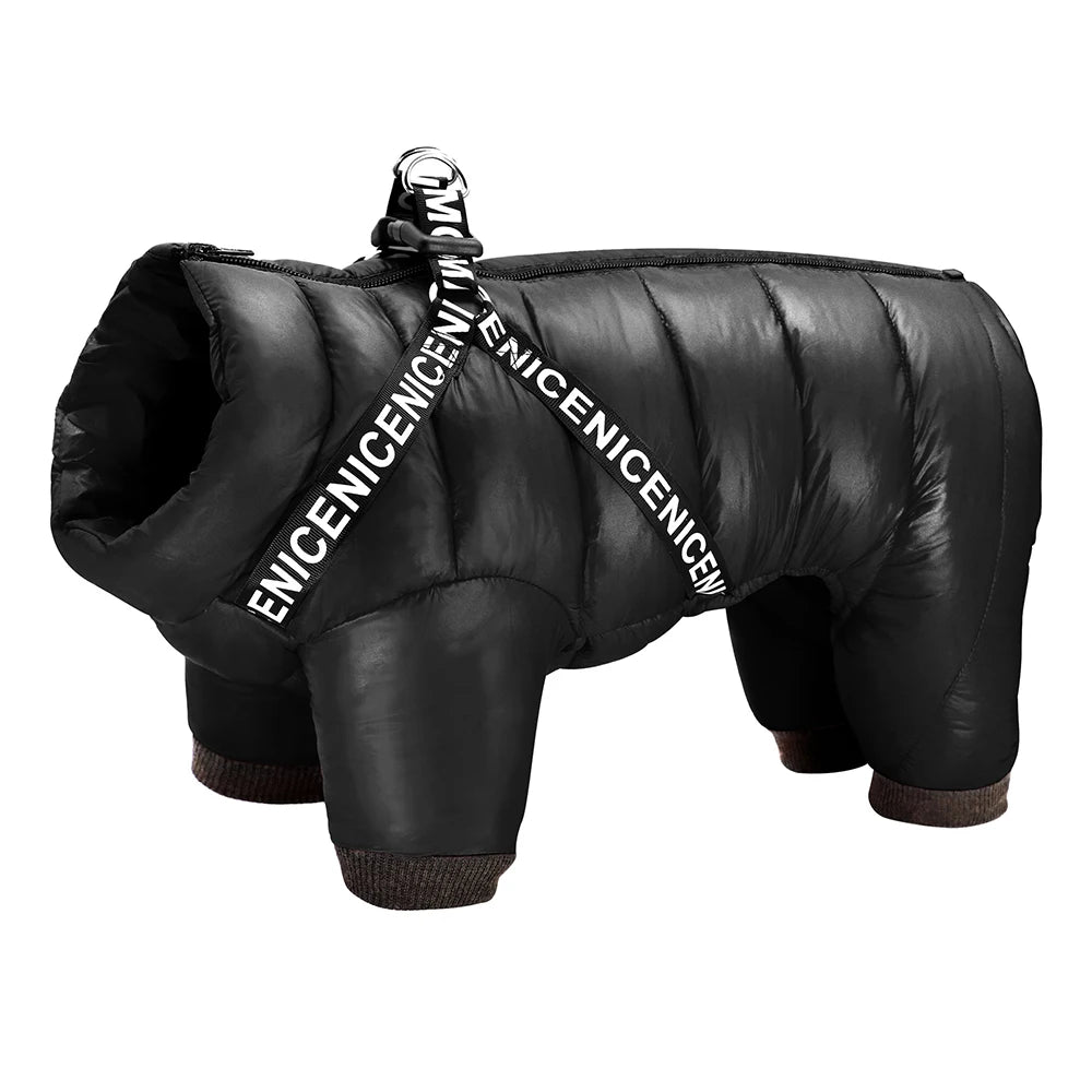 Waterproof Dog Jumpsuit – Heavy-Duty Winter Coat for Small, Medium & Large Dogs