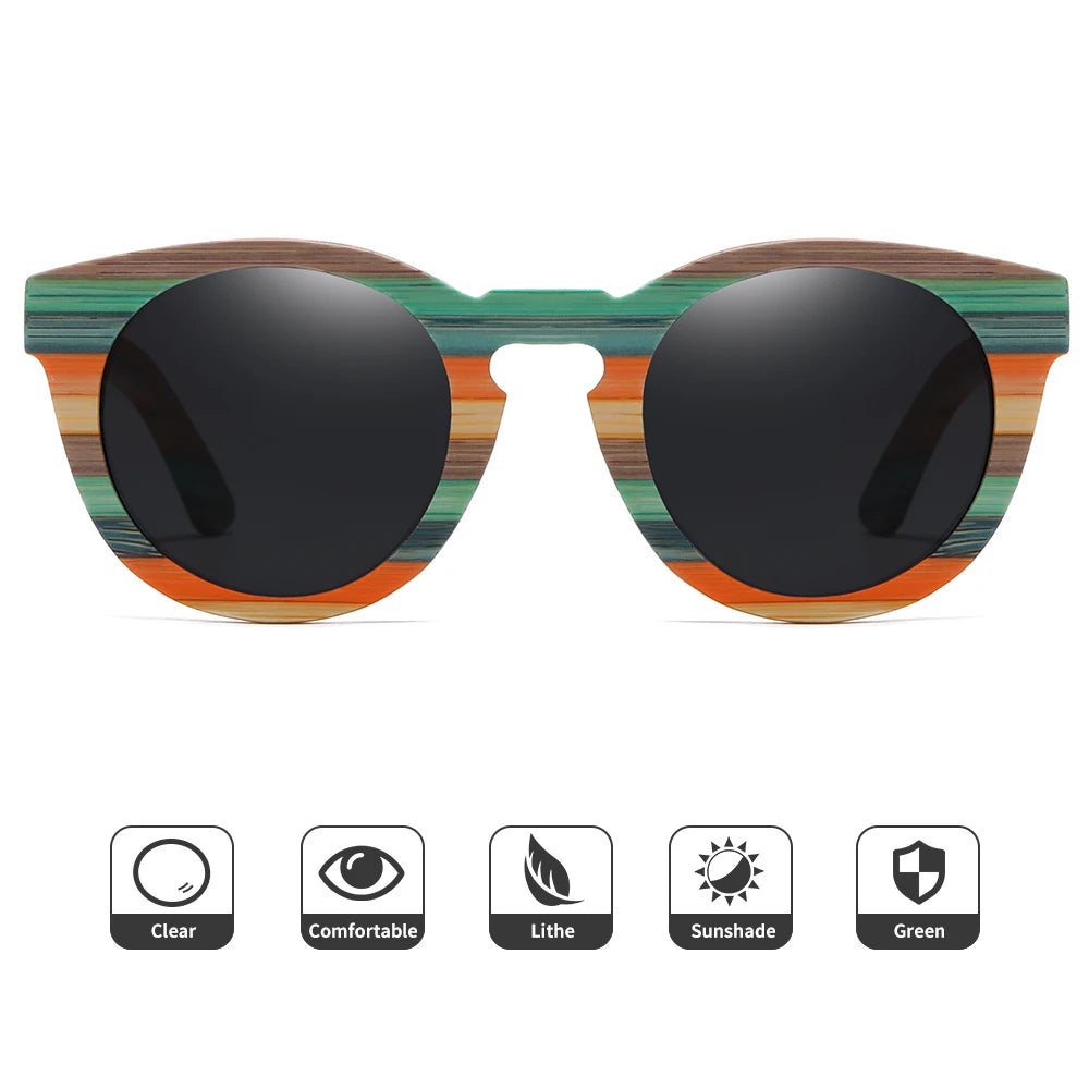 Natural Bamboo Polarized Sunglasses by Snagg It Sunglasses