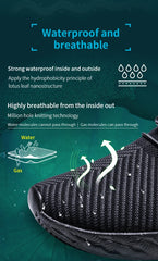 Lightweight Everyday Trainers Waterproof Slip-On Running Shoes