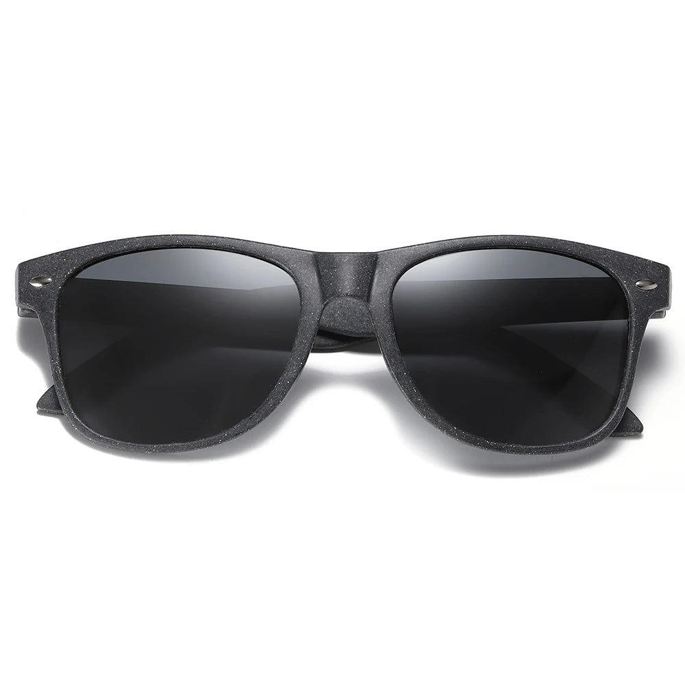 Polarized Wooden Straw Sunglasses