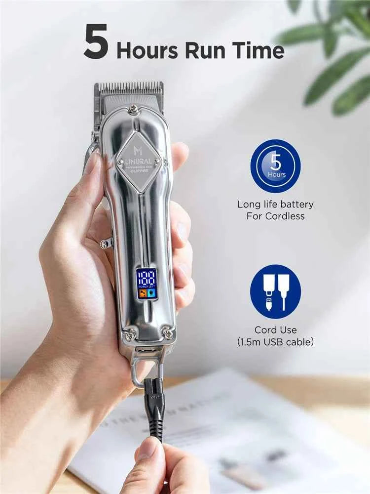 Professional 2 Piece Cordless Grooming Suite – All in One Master Clipper & Precision T Blade Trimmer Kit