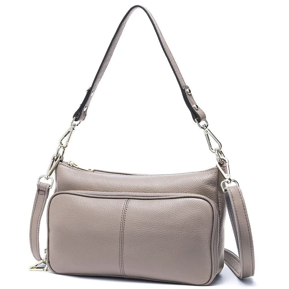 100% Genuine Leather Women's Hobo Shoulder Bag – Crossbody Messenger Bag in High-Quality Fashion Design