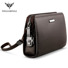 Genuine Leather Lock Clutch Wallet