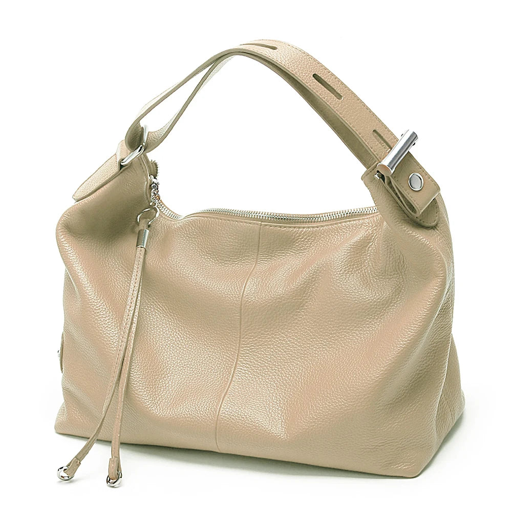 100% Genuine Leather Large Hobo Tote Bag – Women's Top Handle Shoulder Bag & Underarm Purse (0.74kg)