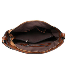 Faux Leather Large Vintage Hobo Tote – European Designer Crossbody & Shoulder Bag for Women