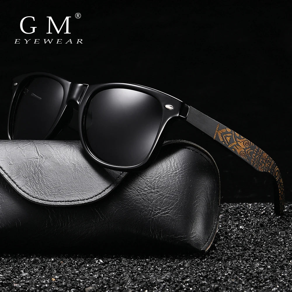 Wooden Bamboo Polarized Oval  Sunglasses