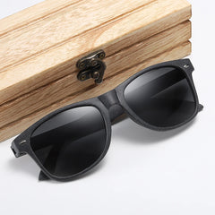 Polarized Wooden Straw Sunglasses