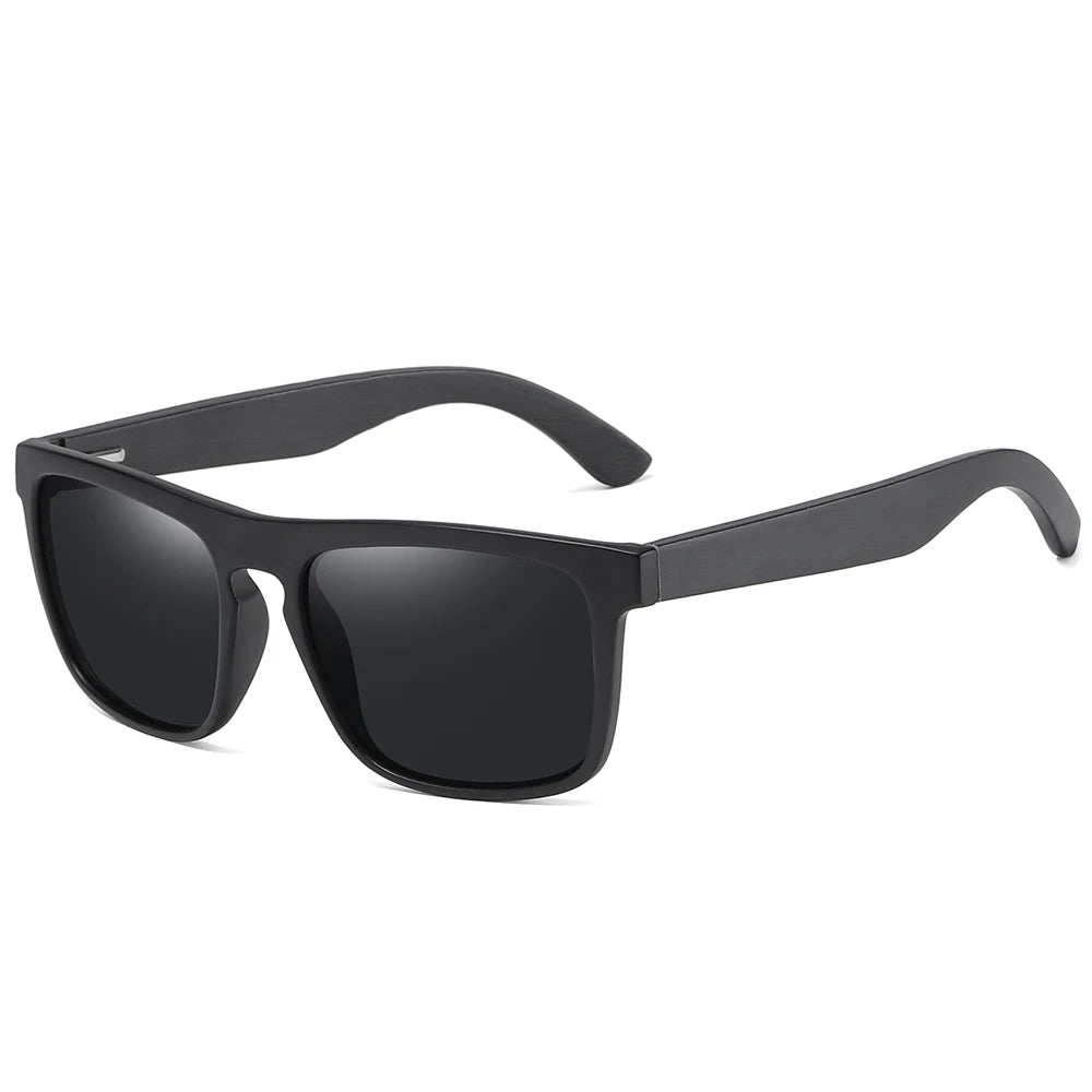 Black Wooden Polarized Sunglasses