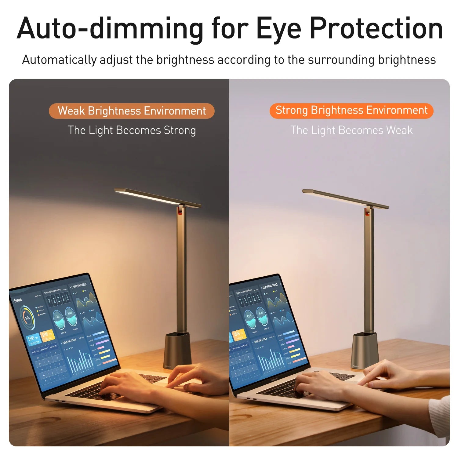 Foldable Dimmable Table Light with Smart Brightness & Eye Protection by Snagg A Table Lamp