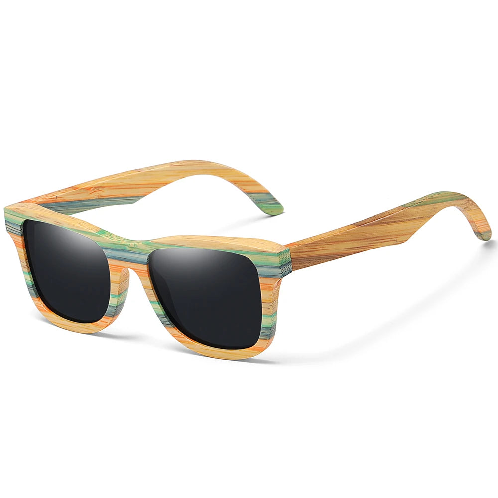 Skateboard Wood Bamboo Pilot Sunglasses by Snagg It Sunglasses