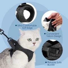 Adjustable Anti-Escape Cat Harness & Leash Set - SnaggIt