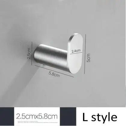 Brushed Nickel Wall Mounted Robe Hook by Snagg A Hook