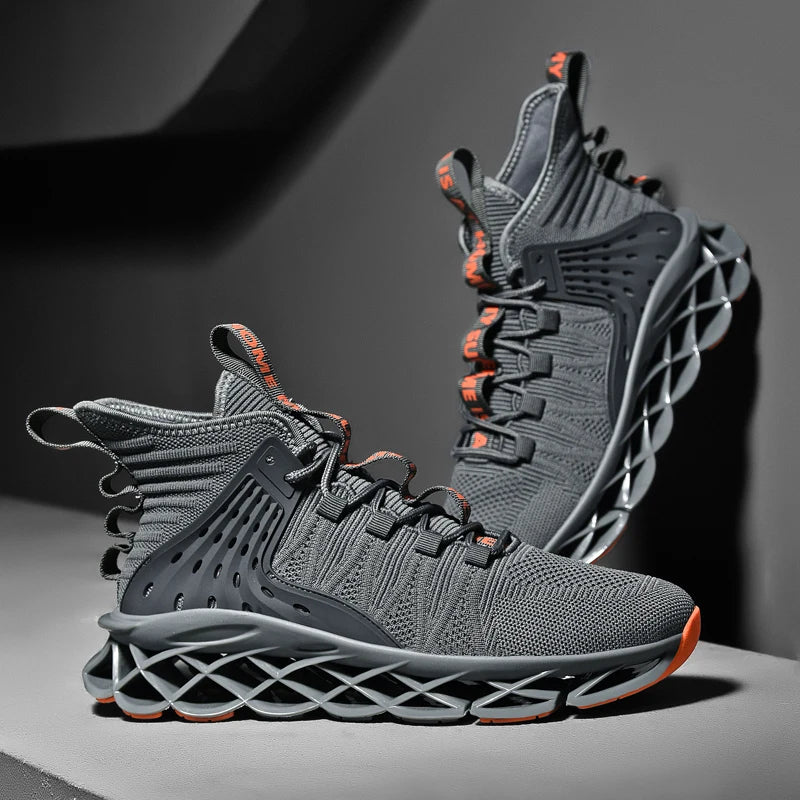 Grey Sneakers – Lightweight Trainers with Height Boost by Snagg A Shoes