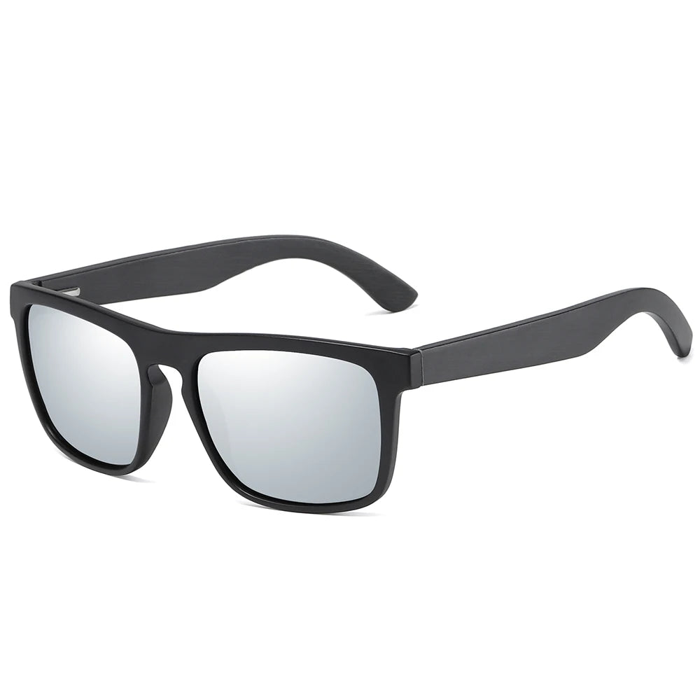 Black Wooden Polarized Sunglasses