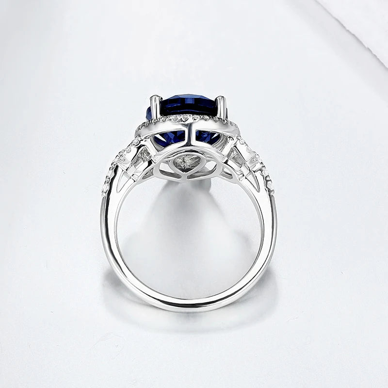 Blue Sapphire Pear Cut Ring