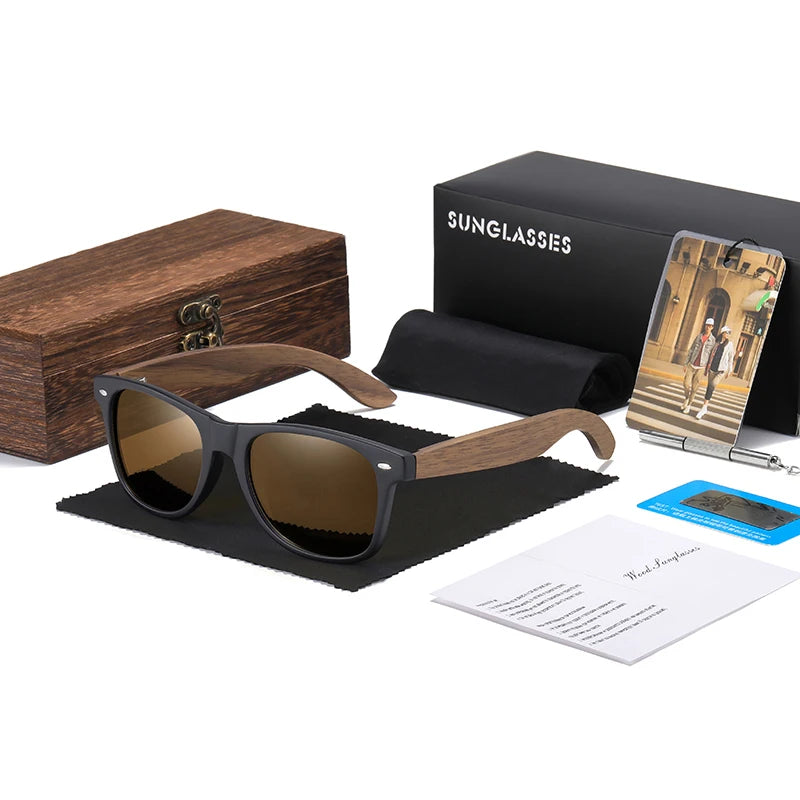 Handmade Walnut Wooden Polarized Sunglasses
