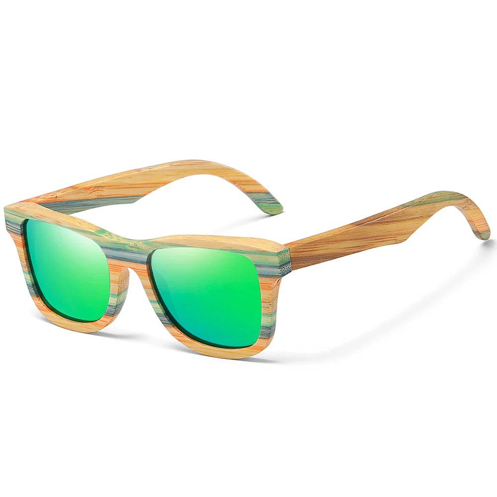 Bamboo Skateboard Wood Polarized Sunglasses - SnaggIt