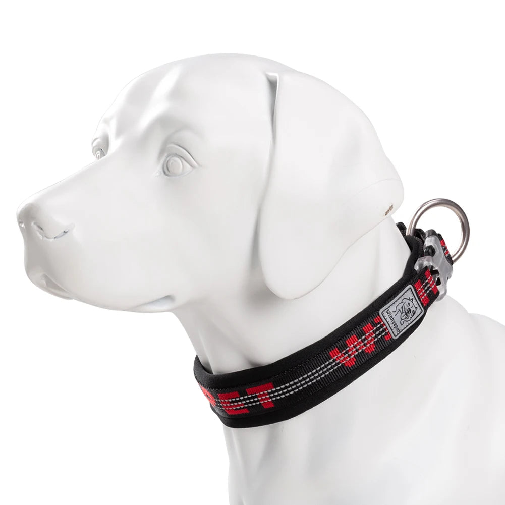 Reflective Neoprene Padded Dog Collar by Snagg A Pet Collars