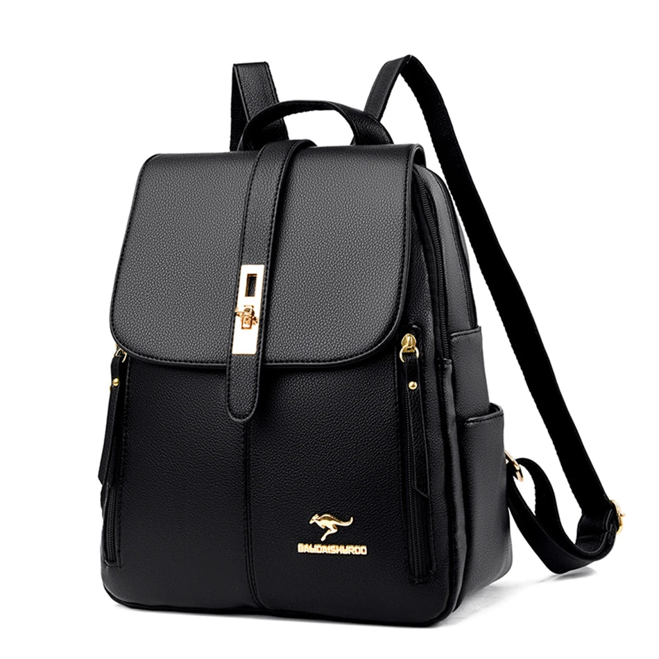 PU Leather Women's School & Travel Backpack