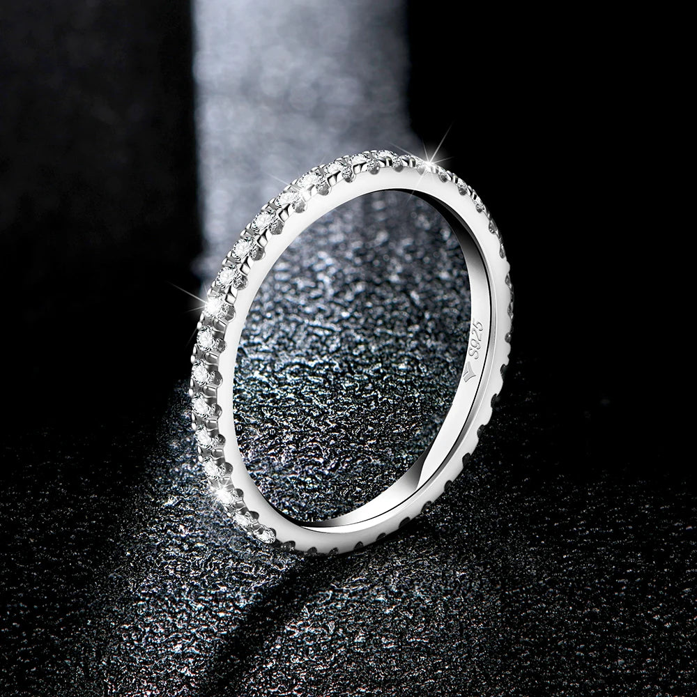 Full Eternity Moissanite Wedding Band by Snagg A Ring