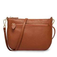 100% Genuine Leather Small Flap Crossbody Bag – Simple Women's Shoulder Purse & Messenger Wallet