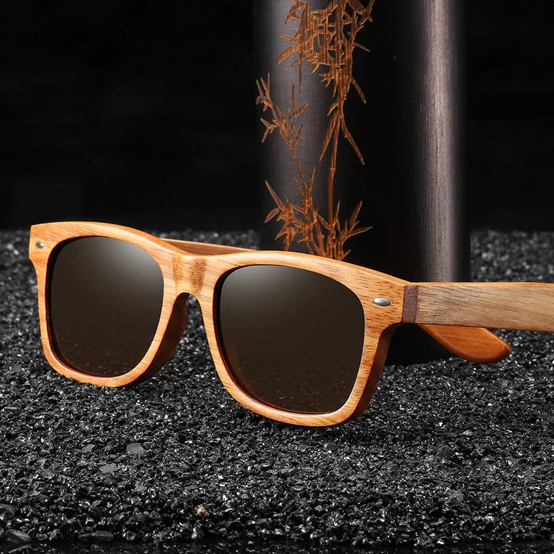 Natural Wood Polarized Sunglasses by Snagg It Sunglasses