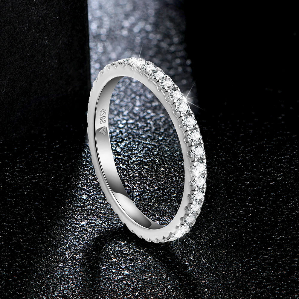 Full Eternity Moissanite Wedding Band by Snagg A Ring
