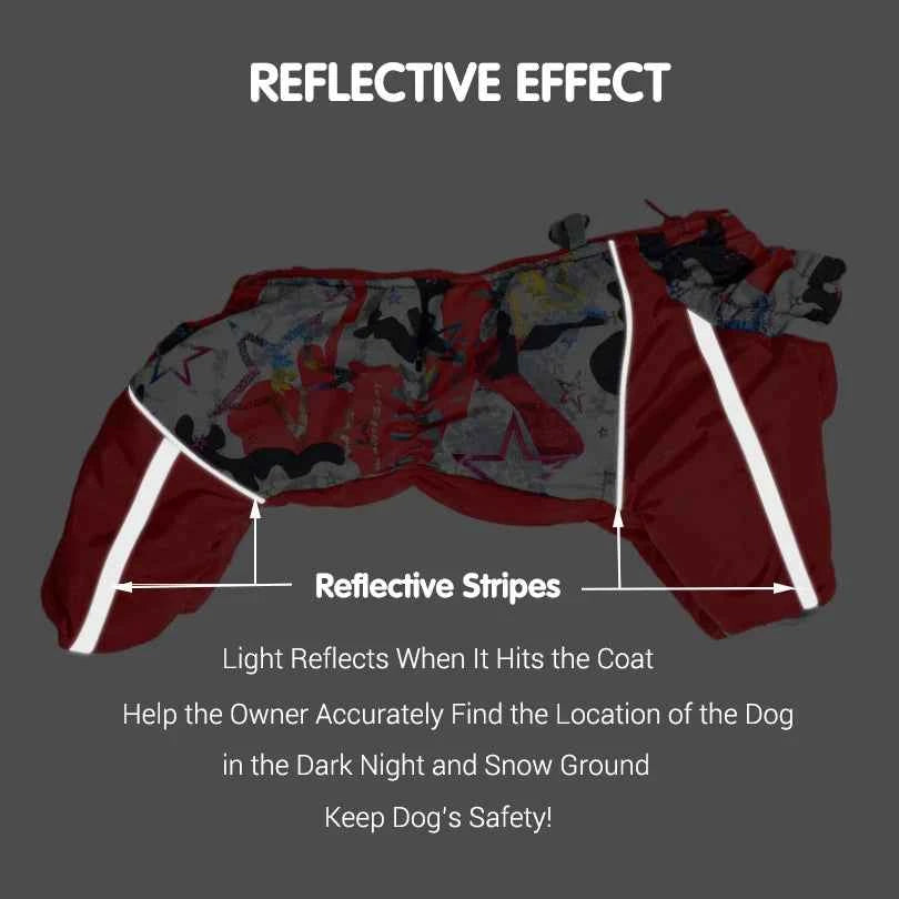 Puffer Dog Snow Suit – Full-Cover Belly Winter Overalls for Small Dogs (Boy & Girl)