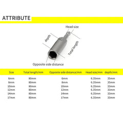 6-Piece Extra Deep Nut Bit Set by Snagg A Nut Bit