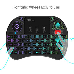 X8 Mini 2.4GHz Wireless Keyboard - 8 Color RGB Backlit & Multimedia Controller