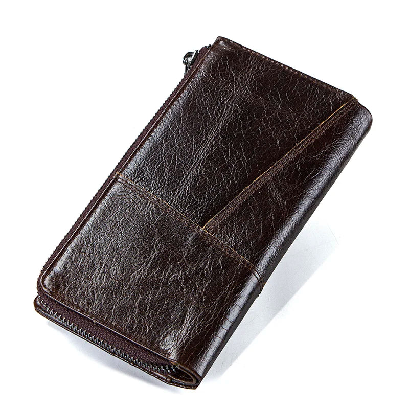 Genuine Leather Long Clutch Wallet