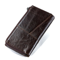 Genuine Leather Long Clutch Wallet