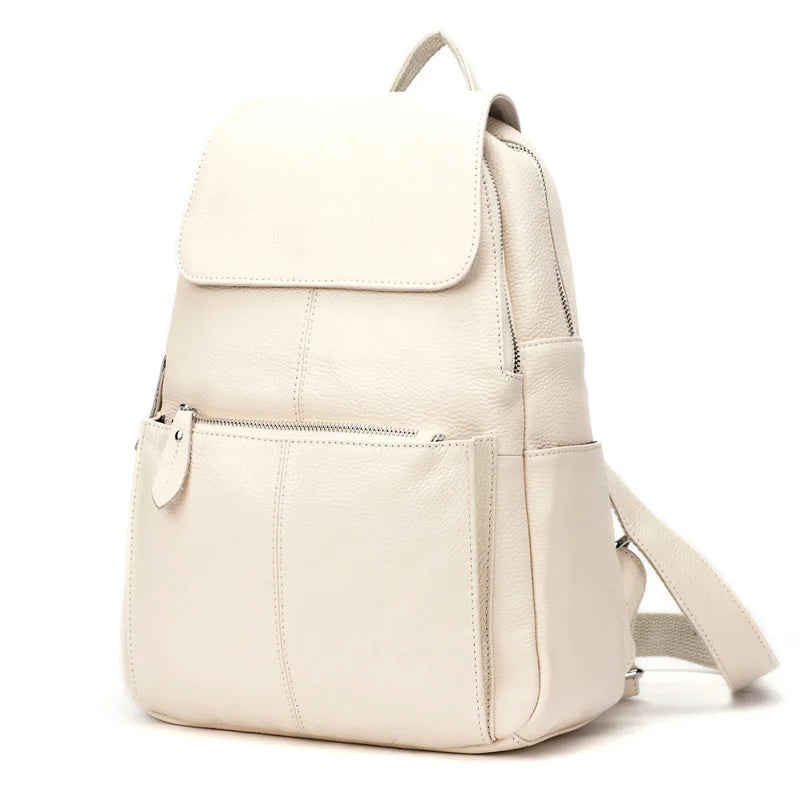 Genuine Leather Anti-Theft Women's Backpack