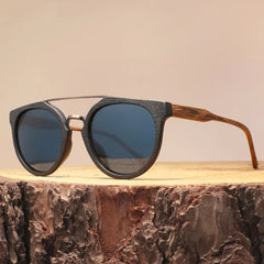 Vintage Acetate & Wood Sunglasses