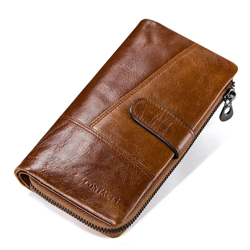 Genuine Leather Long Clutch Wallet