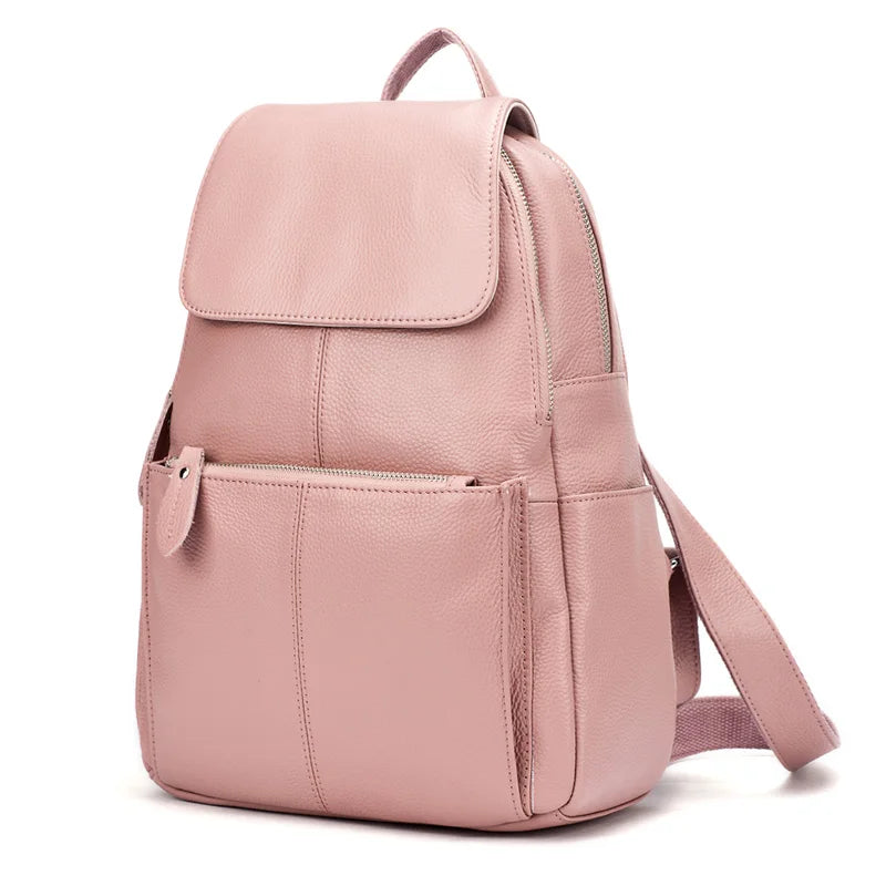 Genuine Leather Anti-Theft Women's Backpack