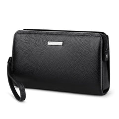 Genuine Leather Lock Clutch Wallet
