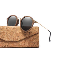 Ultralight Wooden Round Sunglasses