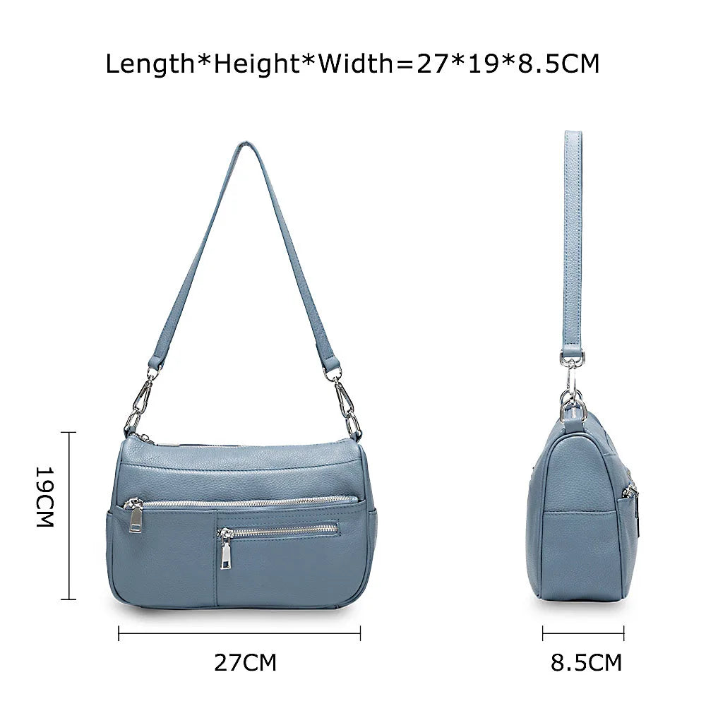 100% Genuine Leather Ruched Hobo Handbag – Noble Temperament Fashion Crossbody & Shoulder Purse for Women