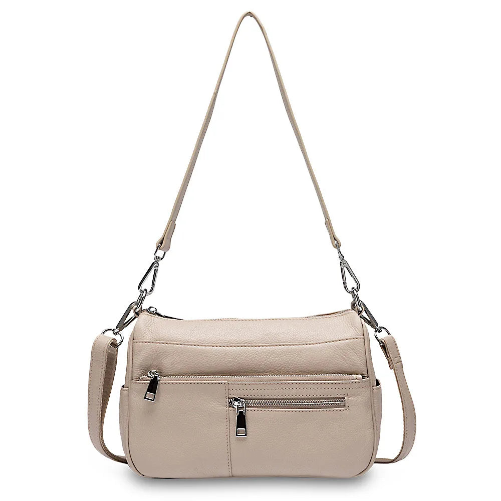 100% Genuine Leather Ruched Hobo Handbag – Noble Temperament Fashion Crossbody & Shoulder Purse for Women