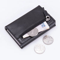 Vintage RFID-Blocking Leather Card Holder by Snagg It Wallet