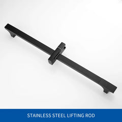 Matte Black Shower Bar Set – Adjustable Rail with 3-Mode Shower Head by Snagg A Shower Head