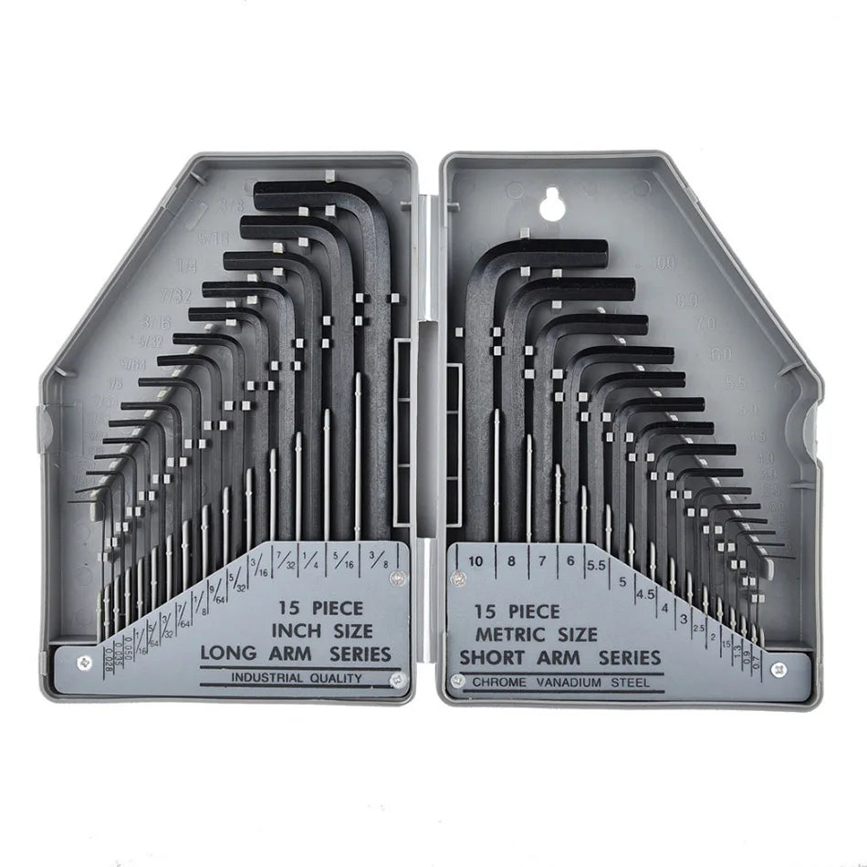 30-Piece Hex Key Wrench Set