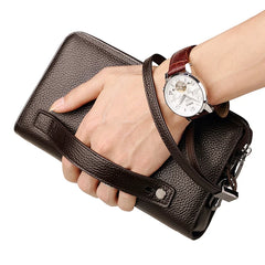 Genuine Leather Lock Clutch Wallet by Snagg It Wallet